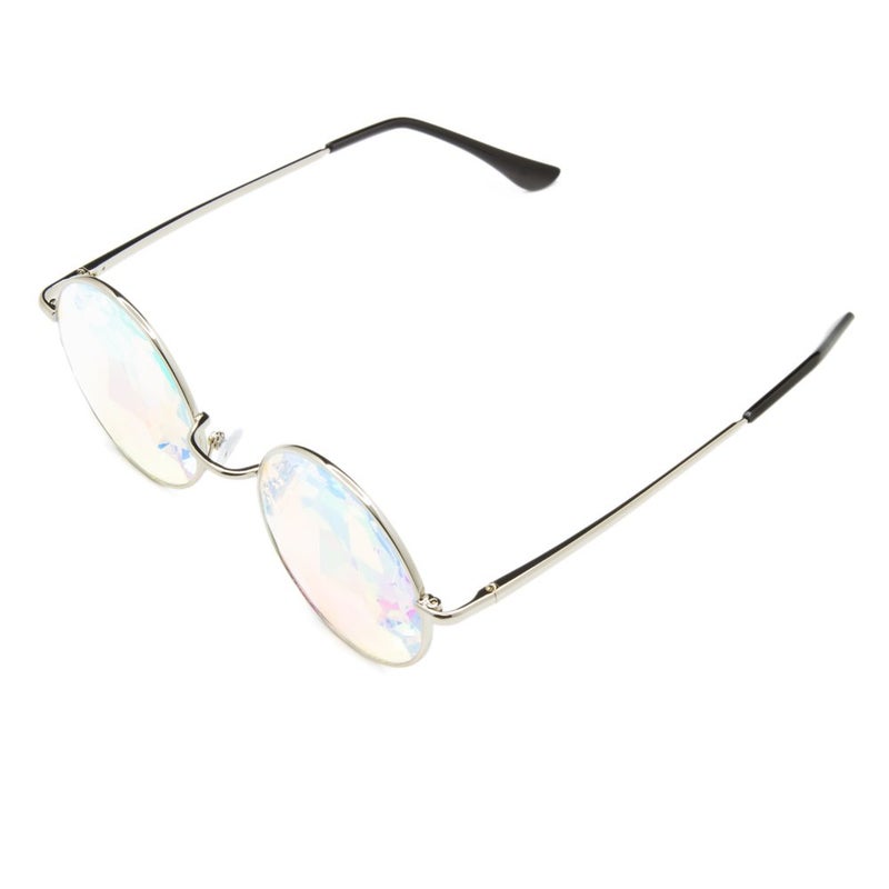 GloFX Imagine Kaleidoscope Glasses - Metal Frame - Rainbow Diffraction Rave EDM Festival - Image 4